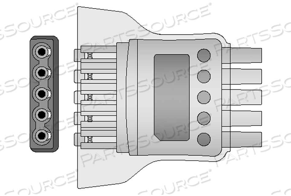 5 LEAD ECG TELEMETRY LEADWIRE SET 