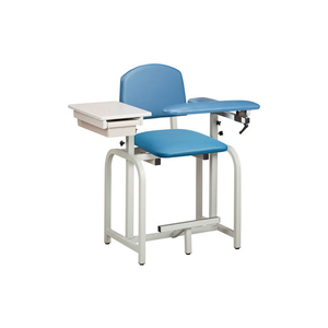 LAB X SERIES EXTRA-TALL BLOOD DRAWING CHAIR WITH PADDED FLIP ARM AND DRAWER by Clinton Industries, Inc