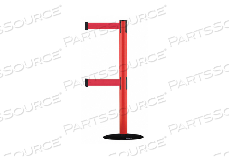 D0016 BARRIER POST WITH BELT 7-1/2 FT L RED by Tensabarrier