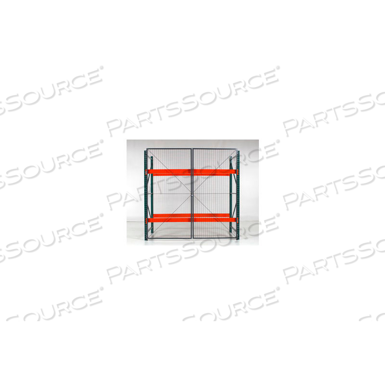 RACKBACK WIRE MESH PALLET RACK ENCLOSURE - BACK PANEL 96"W X 60" by WireCrafters
