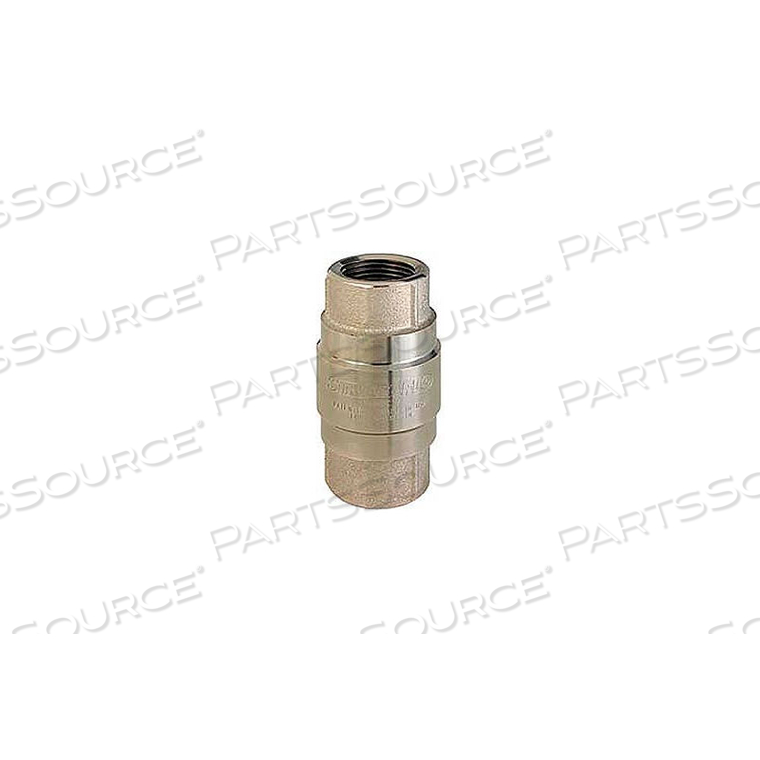 1/2" FNPT NICKEL-PLATED BRASS CHECK VALVE WITH STAINLESS STEEL POPPET by Strataflo Products Inc. 1/2" FNPT NICKEL-PLATED BRASS CHECK VALVE WITH STAINLESS STEEL POPPET by Strataflo Products Inc.