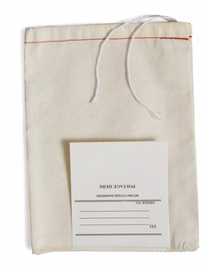 DRAWSTRING MAILING BAG WITH TAG PK100 by Midwest Pacific