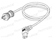 RPI 8FT GRAY 125VAC 13A LEFT ANGLE HOSPITAL GRADE POWER CORD 