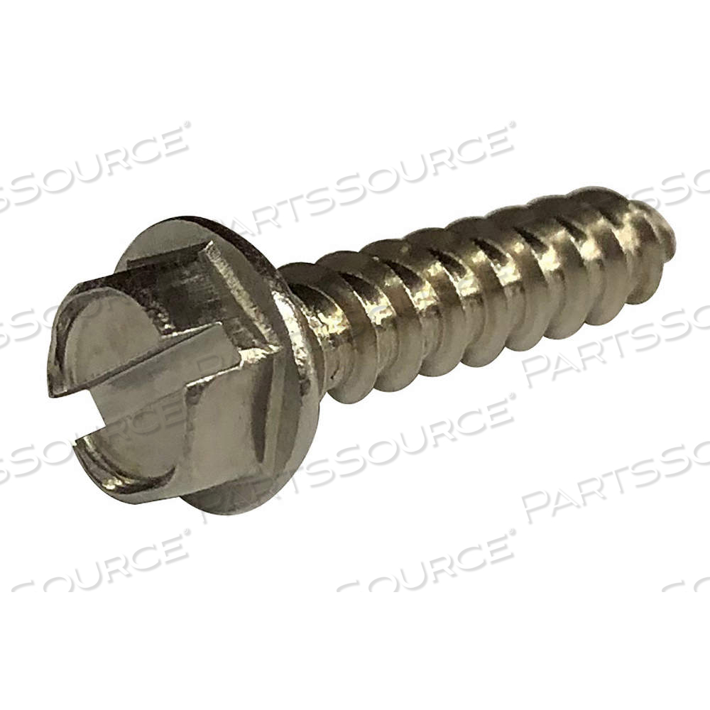 TAPPING SHEET METAL SCREW, #12 SIZE, 1 1/4 IN LG, 18-8 STAINLESS STEEL, PLAIN, HEX WASHER, A by Approved Vendor