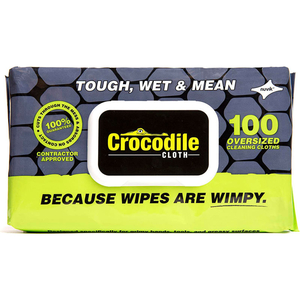 CROCODILE CLOTH PROFESSIONAL ORIGINAL CLEANING CLOTH WIPES, 100 WIPES/PACK by Nuvik USA Inc