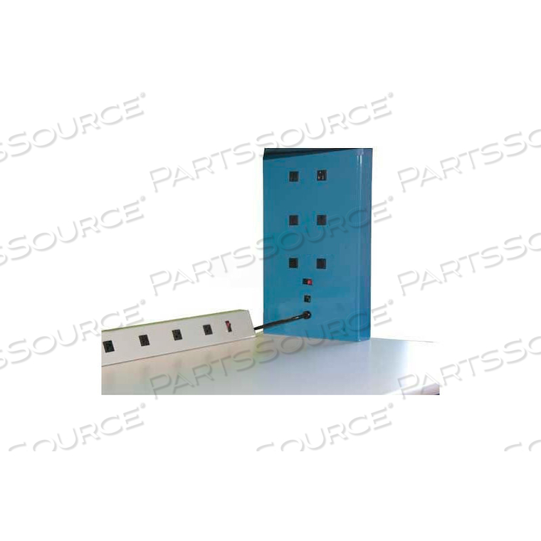 WSI ELECTRICAL RISER BOX EL2-20A, 20A, 4 OUTLETS, CIRCUIT BREAKER 