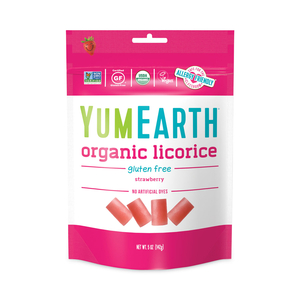 ORGANIC GLUTEN FREE STRAWBERRY LICORICE, 5 OZ BAG, 4/PACK by YumEarth