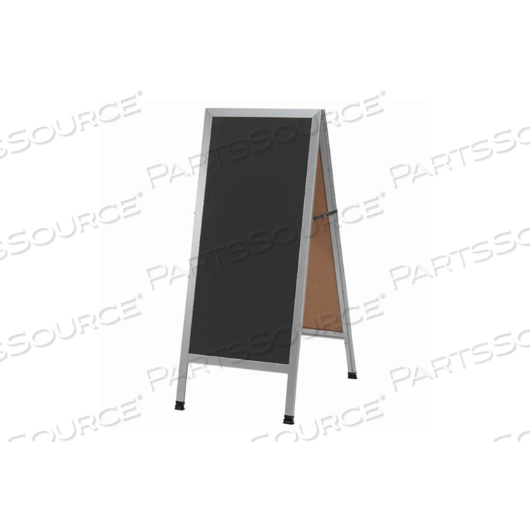 ALUMINUM A-FRAME SIDEWALK WHITE MARKER BOARD - 18"W X 42"H by Aarco Products ALUMINUM A-FRAME SIDEWALK WHITE MARKER BOARD - 18"W X 42"H by Aarco Products