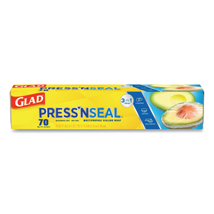 PRESS'N SEAL FOOD PLASTIC WRAP, 70 SQUARE FOOT ROLL, 12 ROLLS/CARTON by Glad