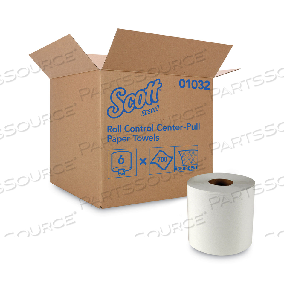 ESSENTIAL ROLL CONTROL CENTER-PULL TOWELS, 1-PLY, 8 X 12, WHITE, 700/ROLL/CARTON by Scott ESSENTIAL ROLL CONTROL CENTER-PULL TOWELS, 1-PLY, 8 X 12, WHITE, 700/ROLL/CARTON by Scott