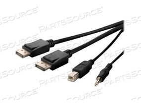 SECURE KVM COMBO CABLE, VIDEO / USB / AUDIO CABLE, TAA COMPLIANT, USB, MINI JACK, MINI DISPLAYPORT (M) TO USB TYPE B, MINI JACK, DISPLAYPORT by Belkin