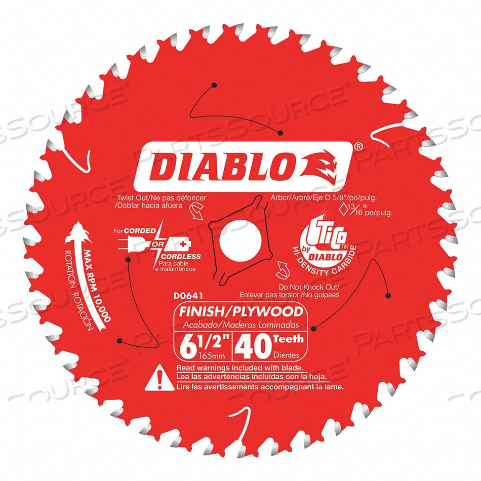 CIRCULAR SAW BLADE BLADE DIA 6-1/2 IN. by Diablo