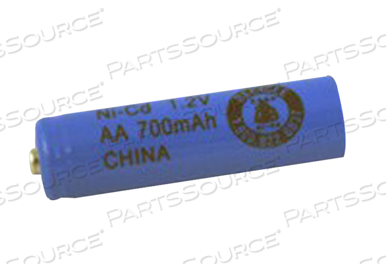 REPLACEMENT BATTERY, 0.7 AH, NI-CAD, 14.5 MM, 1.2 V, 70 MA, 14 TO 16 HRS 