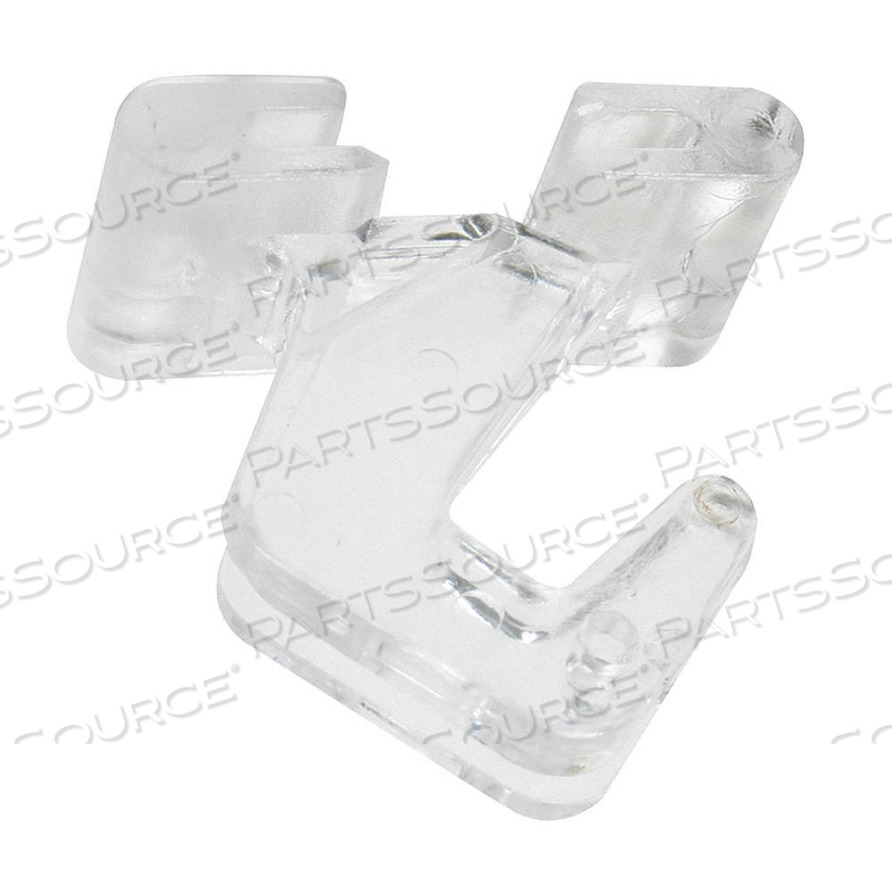 UNDER-SHELF HOOK, CLIP-IN, 15 LB WT CAPACITY, 1 POINTS PER HOOK, CLEAR, PLASTIC by Approved Vendor