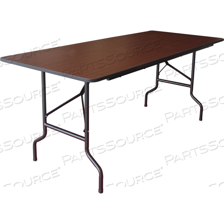 INTERION FOLDING WOOD TABLE, 72"W X 30"D, MAHOGANY by Iceberg Enterprises