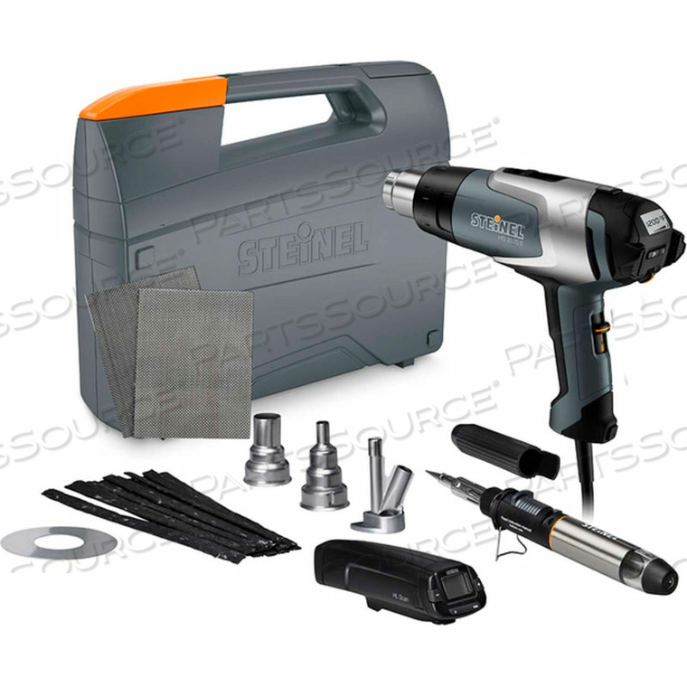 HG 2320 E BLACK GREY 50 TO 650°C PROFESSIONAL HEAT GUN WITH DELUXE PLASTIC WELDING KIT AND TEMPERATURE SCANNER 