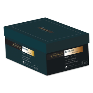 25% COTTON #10 BUSINESS ENVELOPE, COMMERCIAL FLAP, GUMMED CLOSURE, 4.13 X 9.5, IVORY, 250/BOX by SOUTHWORTH PRODUCTS CORP