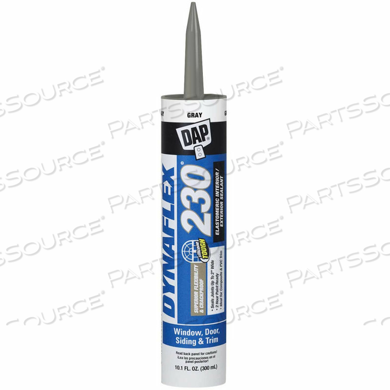 DYNAFLEX 230 100% WATERPROOF WINDOW,DOOR & TRIM SEALANT -10.1 OZ., GRAY - by DAP Products Inc.