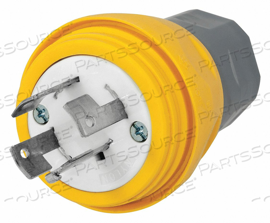 WT PLUG NON-NEMA 30A 120/208VAC YELLOW by Hubbell Incorporated, Wiring Device-Kellums WT PLUG NON-NEMA 30A 120/208VAC YELLOW by Hubbell Incorporated, Wiring Device-Kellums