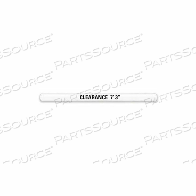 CLEARANCE BAR, 7"D X 80"L, WHITE W/NO TAPE, GRAPHICS 