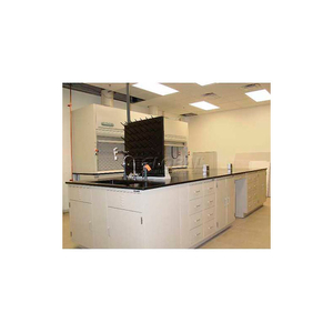 ISLAND BENCH 131"W X 60"D X 3'3/4"H, 6 DOOR, MODEL GRAY by Lab Design (A Division Of Uhsc)