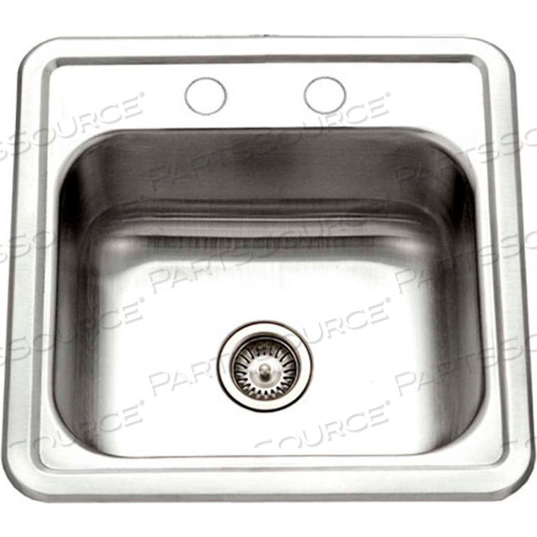 DROP IN STAINLESS STEEL 2-HOLES BAR/PREP SINK by Houzer Inc DROP IN STAINLESS STEEL 2-HOLES BAR/PREP SINK by Houzer Inc