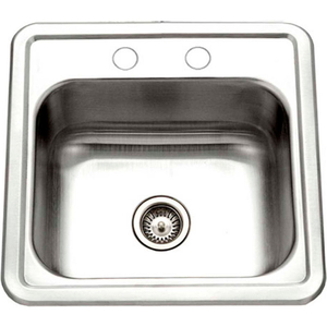 DROP IN STAINLESS STEEL 2-HOLES BAR/PREP SINK by Houzer Inc