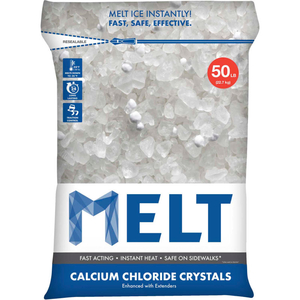 MELT CALCIUM CHLORIDE CRYSTALS ICE MELTER 50 LB BAG - 49 BAGS/PALLET by Sun Joe