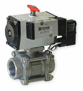 BALL VALVE 1/2 IN NPT SPRING RETURN SS by Dynaquip Controls