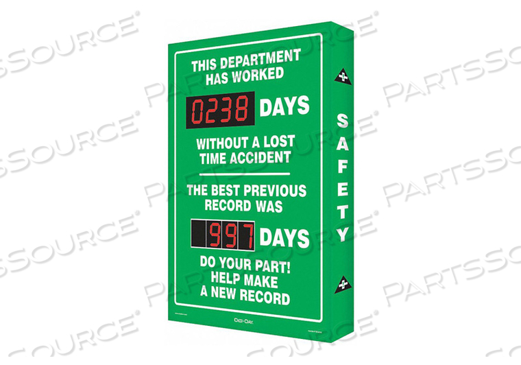SAFETY RECORD SIGNS 29 X 20IN AL ENG by Accuform Manufacturing, Inc. SAFETY RECORD SIGNS 29 X 20IN AL ENG by Accuform Manufacturing, Inc.