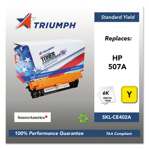 751000NSH1281 REMANUFACTURED CE402A (507A) TONER, 6,000 PAGE-YIELD, YELLOW by Triumph