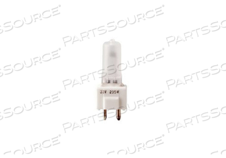 HALOGEN BULB, 235 W, 33 V, 7.12 A, GY9.5 PIN PREFOCUS, T4, 3150 K, 6000, 50 HALOGEN BULB, 235 W, 33 V, 7.12 A, GY9.5 PIN PREFOCUS, T4, 3150 K, 6000, 50