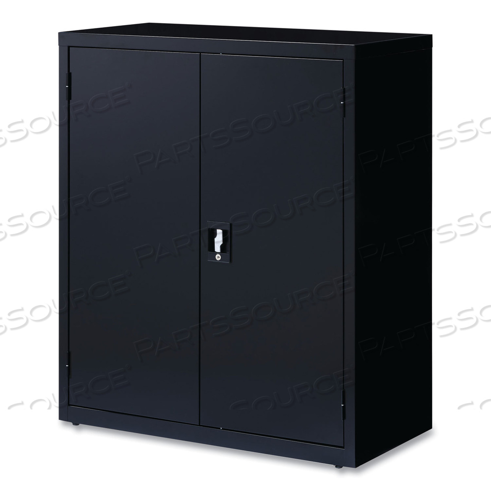 FULLY ASSEMBLED STORAGE CABINETS, 3 SHELVES, 36" X 18" X 42", BLACK 