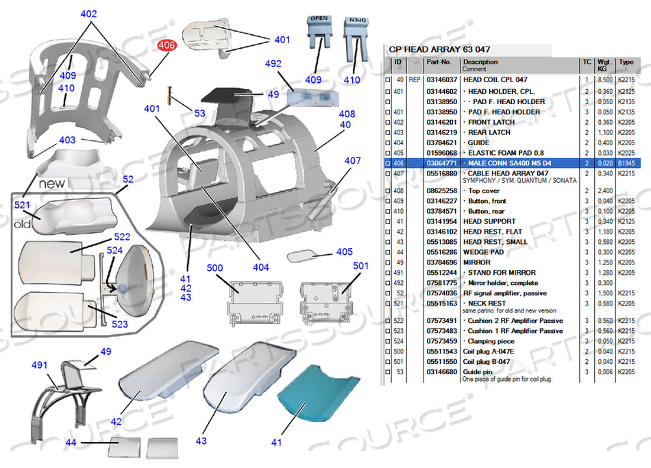PLUG 1P SA400 M5 D4 SC by Siemens Medical Solutions