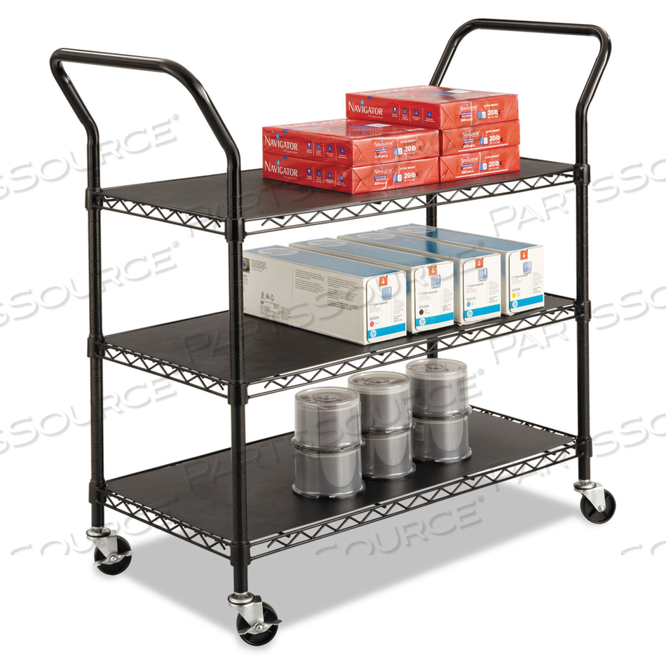 5338 3 SHELF BLACK WIRE UTILITY CART by Safco 5338 3 SHELF BLACK WIRE UTILITY CART by Safco