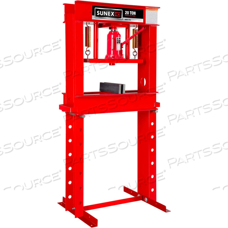 20 TON SHOP PRESS W/ ACCESSORY KIT - FULLY WELDED by Sunex Tools 20 TON SHOP PRESS W/ ACCESSORY KIT - FULLY WELDED by Sunex Tools