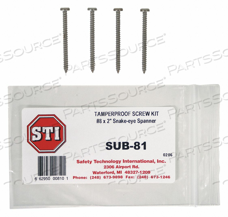 SNAKE EYE SCREWS 2IN 4 STAINLESS STEEL by STI