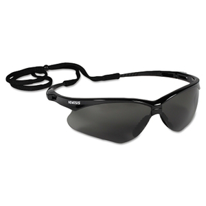 V30 NEMESIS SAFETY GLASSES, SMOKE, POLYCARBONATE LENS, ANTI-FOG, BLACK FRAME/TEMPLES, NYLON by KleenGuard