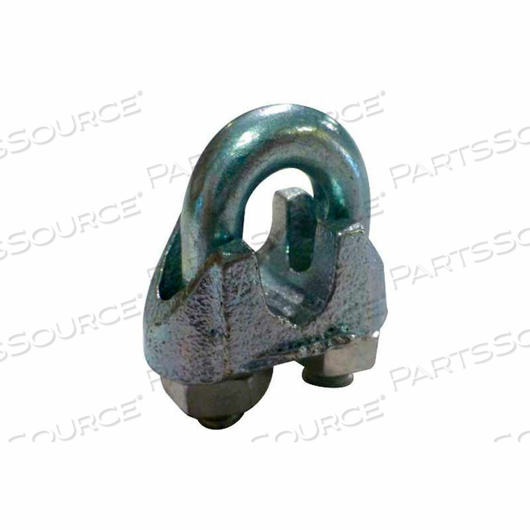 MALLEABLE STEEL ZINC PLATED WIRE ROPE CLIP - 1/16" DIAMETER - PACK OF 6 by Advantage Sales & Supply