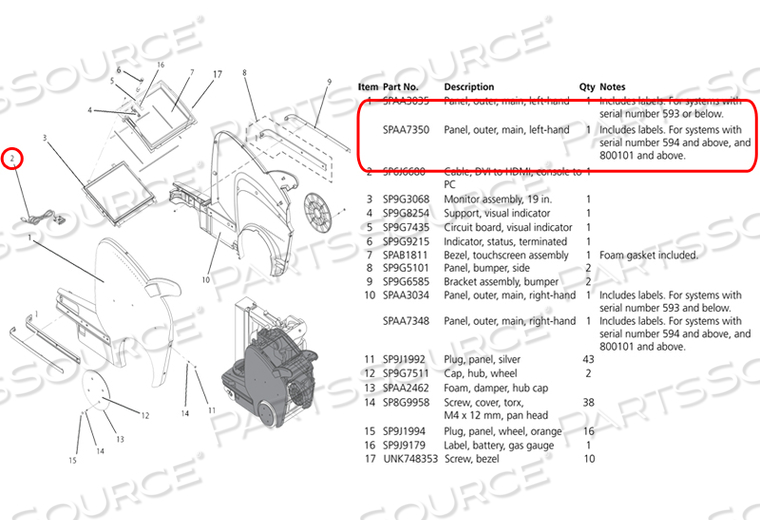 SIDE PANEL ASSEMBLY, LEFT by Carestream Health, Inc.
