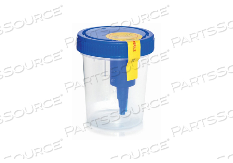 URINE SPECIMEN CONTAINER WITH INTEGRATED TRANSFER DEVICE POLYPROPYLENE 120 ML (4 OZ.) SCREW CAP STERILE (200 PER CASE) by McKesson URINE SPECIMEN CONTAINER WITH INTEGRATED TRANSFER DEVICE POLYPROPYLENE 120 ML (4 OZ.) SCREW CAP STERILE (200 PER CASE) by McKesson