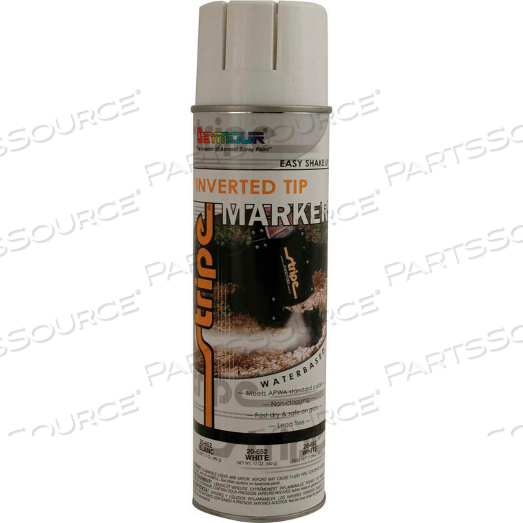 STRIPE WATERBASE STREET & UTILITY MARKING PAINT 20 OZ. WHITE, 12/CASE by Seymour Of Sycamore