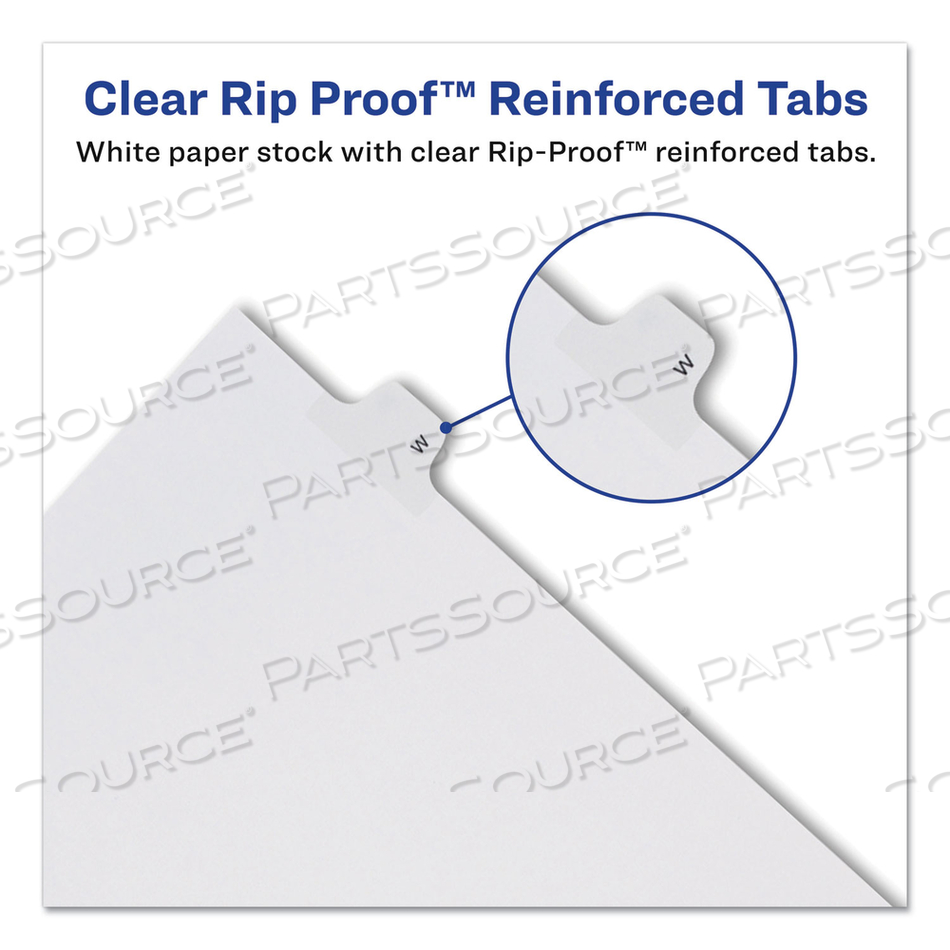 PREPRINTED LEGAL EXHIBIT SIDE TAB INDEX DIVIDERS, ALLSTATE STYLE, 26-TAB, S, 11 X 8.5, WHITE, 25/PACK 