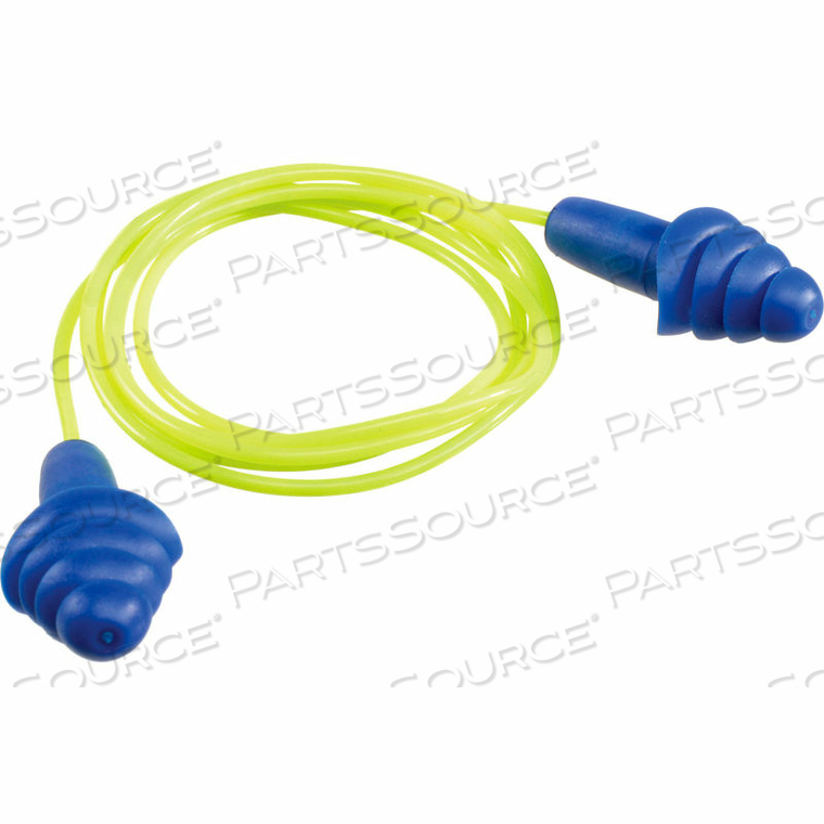 RESISTOR II NRR 27 DB REUSABLE CORDED SOFT EARPLUGS, 100/BOX by Radians RESISTOR II NRR 27 DB REUSABLE CORDED SOFT EARPLUGS, 100/BOX by Radians
