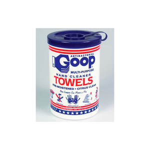 HAND CLEANER TOWELS, 90 WIPES/CAN, 6 CANS by Goop