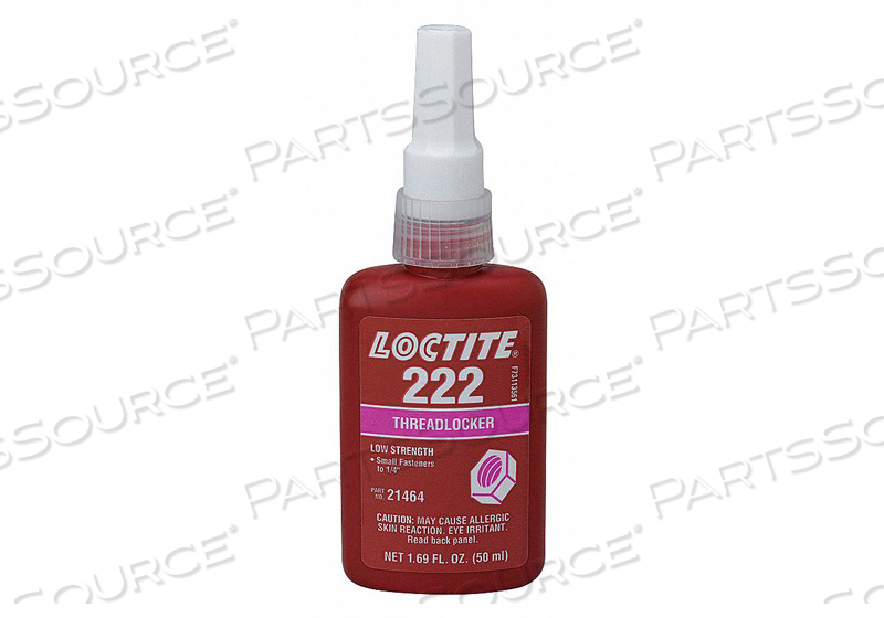 222 THREADLOCKER, LOW STRENGTH/SMALL SCREW 50 ML BOTTLE by Loctite Brand