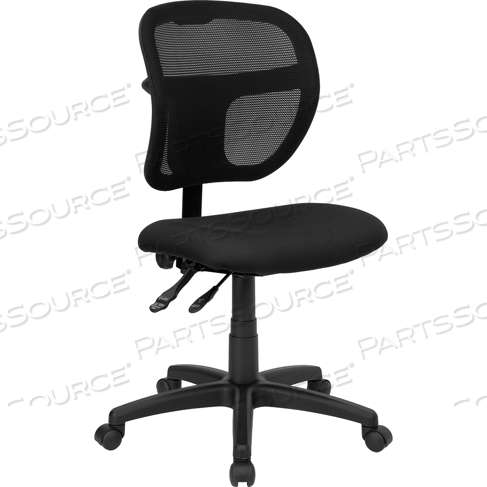 PELLEN MID-BACK BLACK MESH SWIVEL TASK OFFICE CHAIR WITH BACK HEIGHT ADJUSTMENT by Flash Furniture