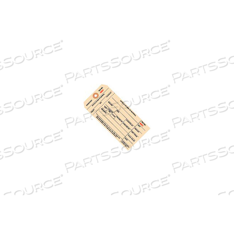 INVENTORY TAG 1 PART STUB STYLE 2000 - 2999 - 1000 PACK by Partners Brand INVENTORY TAG 1 PART STUB STYLE 2000 - 2999 - 1000 PACK by Partners Brand