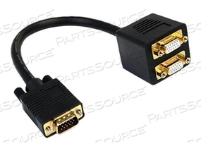 1 FT VGA TO 2X VGA VIDEO SPLITTER CABLE - M/F - VGA SPLITTER - HD-15 (M) TO HD-15 (F) - 1 FT - BLACK by StarTech.com Ltd. 1 FT VGA TO 2X VGA VIDEO SPLITTER CABLE - M/F - VGA SPLITTER - HD-15 (M) TO HD-15 (F) - 1 FT - BLACK by StarTech.com Ltd.