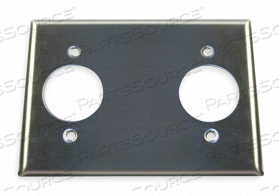 DUPLEX WALL PLATE 3 GANG SILVER by Hubbell Incorporated, Wiring Device-Kellums DUPLEX WALL PLATE 3 GANG SILVER by Hubbell Incorporated, Wiring Device-Kellums